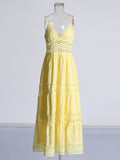 Famous Holiday Dress 2025 Summer New V Tie Sling Sling Slaying Tie Dress Dress Woman