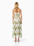 New Sling With Brated Flowers Decorated With Hollow Long Dress Women