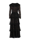 Temperament Elegant Wind Pressure Skirt 2025 Summer New V-Necked Leaf Side Leopard Print Long Dress Woman