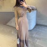 French Fashion Elegant Collar Dress In Autumn 2024