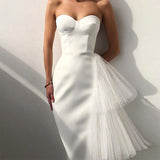 Banded Dress Summer New Temperament Sex High-Waisted Dinner Dress Brat Mesh Dress