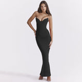 Summer New Women's Fashion Temperament Sexy Fish Bone Body Braces Fishtail Dress Woman DJPT