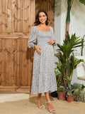 2025 New Spring Pregnant Woman Chiffon Dress Small Broken Floral Dress Maternity