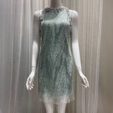 Summer New Chen Heavy Industry Drill Embroidery Birthday Party Small Dress Embellished With Sleeveless Lien Dress