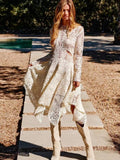 Autumn New Round-Neck Long-Sleeved Irregular Dress Type Hole Design Hollow Waist Short Dress Woman