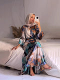 East Autumn 2024 New Folds To Receive Thin Waist Exotic Style Long Sleeve Long Dress Dress Woman
