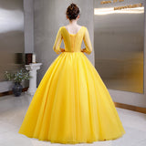 Yarn 2025 New Student Vocal Host Performance Solo Art Exam Costumes Peng Peng Peng Skirt Long Evening Dress Woman