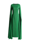 Temperament Famous Style Dress 2025 Spring Round Collar Long Sleeve Open High-End Dress Women's Clothing