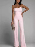 And Summer New Women's New Sexy Body Repair Bra Straight Jumpsuit DJPT