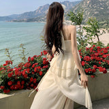 New Seaside Holiday Sling Suit Beach Photo Long Dress Summer