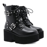 And Winter New Thick-Bottomed Thick High-Heeled Fashion Nightclub In Front Of The Metal Side Buckle Short Boots Children High Quality Shoes