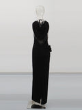 Luxury Dress Dress 2025 Summer New Hanging Neck Metal Flowers Sexy Famous Dress Woman