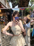 And Summer 2025 New Seaside Holiday Wind Small Comfortable South French Holiday Style White Short Shirt Shorts Set