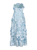 Retro Sexy Brothic Dress 2025 Spring And Summer New Three-Dimensional Flower Embroidered Lotus Leaf Side Light Luxury Dress