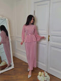 2024 New Wrinkled Folding Filament Comfortable Commuter Small Fresh Suit Dress