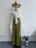 2024 Long-Sleeved Sleeves Sweet Long-Sleeved Splicing Bag-Suited Body-Dight With Dress