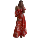 2025 New Solid Color Lantern Sleeve Bra Graffiti Loose Back Loose Dress