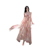 Holiday Hanging Neck Pink Dress Beach Dress Chiffon Slings Holiday Dress Dress Dress Dress Dress Dress Woman