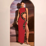 Women's 2024 Summer New Sexy Repair Open Fork Dress DJPT