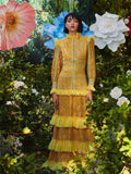 Autumn New Retro Style Lace Lace Splicing Long Dress Design Hollow Waist Dress