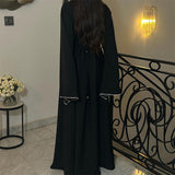 Fashion Loose Leek Solid Color Round Collar Waist-Purity Temperament Dress