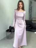 2024 New Body-Claming Diamond-Tieed With Long-Sleeved And Tiding Dress Dress Woman