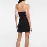 2024 New Breast-Boosted Hump Bird Woolen Dress Dress Dress Dress Dress For Sexy Forked Diamond