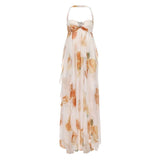 New Morning Robe Holiday Wind Lotus Leaf Side Hanging Floral Dress Bra