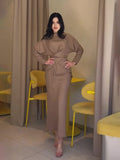 2024 Women's Solid-Colored Vertein Cross-Wearing Belt Half-Dress Suit