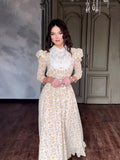 New Fashion Doll Lace Collar Splicing Broken Flower Repair Long Dress