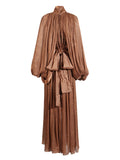 Dress 2025 Summer New Design-Sleeted Bat Sleeves With Dress-Up Fashion Dress