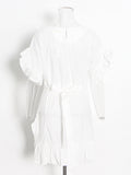 Trend Style Dress 2025 Spring New Petal Sleeves With Irregular Short Skirts