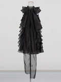 Fashion Retro Lotus Dress 2025 Summer New Sleeveless Lotus Leaf Edge Drift Led To High-End Feel Dress Woman