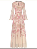 Spring And Summer Station Elegant Fairy Flower Tender Holiday Wind Ethere Long Dress
