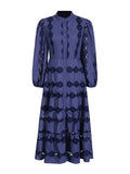Court Dress 2025 Summer New Fashion Collar Lantern Sleeve Embroidered Dress Dress Woman