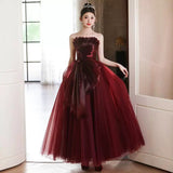 Bra Toast Dress 2025 Spring New Evening Dress Bridal Temperament Long Toast Dress Engagement Dress
