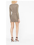 Spring And Summer Designer Niche Fashion Sexy Bare Waist Hot Body Hip Dress