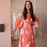 2025 New Solid Color Lantern Sleeve Bra Graffiti Loose Back Loose Dress