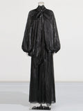 Dress 2025 Summer New Retro Fashion Design Feeling 100-Folded Bat Sleeve Dress Woman