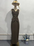 Summer Dress With A Set Of Solid Color Simple Loose Light Sleeveless Skirt Two Sets