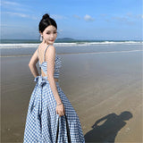 Holiday Lattice Sling Vest Women's New High-Rise Half-Dress Set In Summer Two Sets