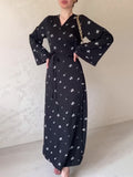 2024 Spring New V-Neck Temperament Bubble Sleeves To Close The Waist And Crushed Flowers Gentle Wind Dress Woman