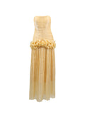 Yuanfeng Light Luxury Evening Dress 2025 New Women's Summer Breast Flavor Flavor To Waist Leaf Sides And Matching Dresses