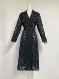 Style V-Neck Belt Belt Cut-In Empty Wind Coat Female 2025 New