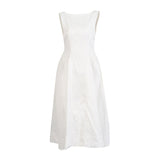Elegant Style Dress 2025 Summer New Fashion Round Neckless Sleeveless Sexy Back To The Waist Long Dress