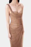 2025 Summer Light Yarn Slinged Dress Dress Dress Salt Mesh Dress Seaside
