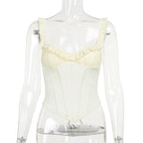 Summer 2025 New Hottie Vest Fashion Street Casual Girded Blouse Woman DJPT