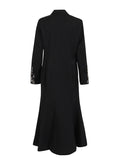 Summer Fashion New Suit Collar Heavy Industry Nails And Studs Spliced Fishtail Dress Dress Dress Woman