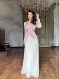 2024 Women's Fashion Collevement Roller Dress Elegant Suit Long Sleeve Dress