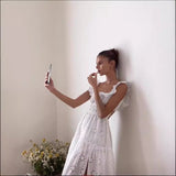 Thai 23Stwin French Romantic Road North Cotton Lace Embroidery Holiday Dress Dress Woman